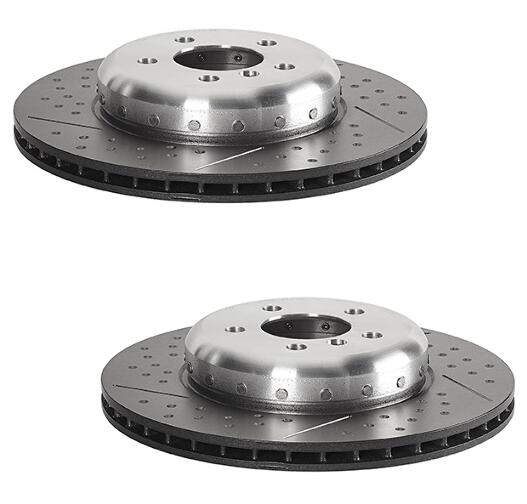 Brembo Brake Pads and Rotors Kit - Front and Rear (370mm/345mm) (Low-Met)